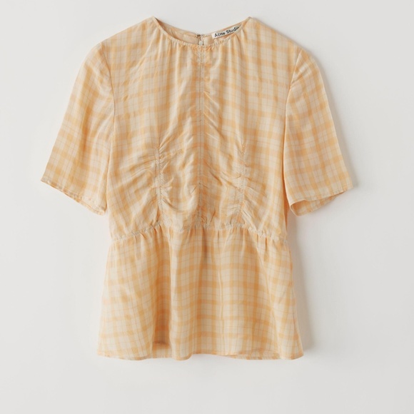 NWT Acne Studios Plaid Peplum Top- Size 32